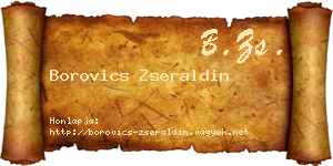 Borovics Zseraldin névjegykártya